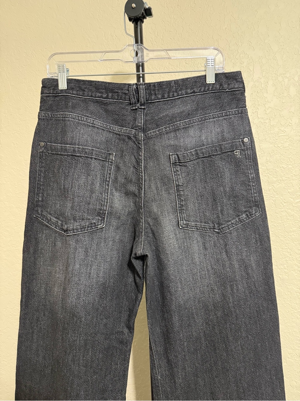 Pilcro High Rise Cropped Wide Leg Jeans Black Wash Size 30 Anthropologie - Picture 6 of 9